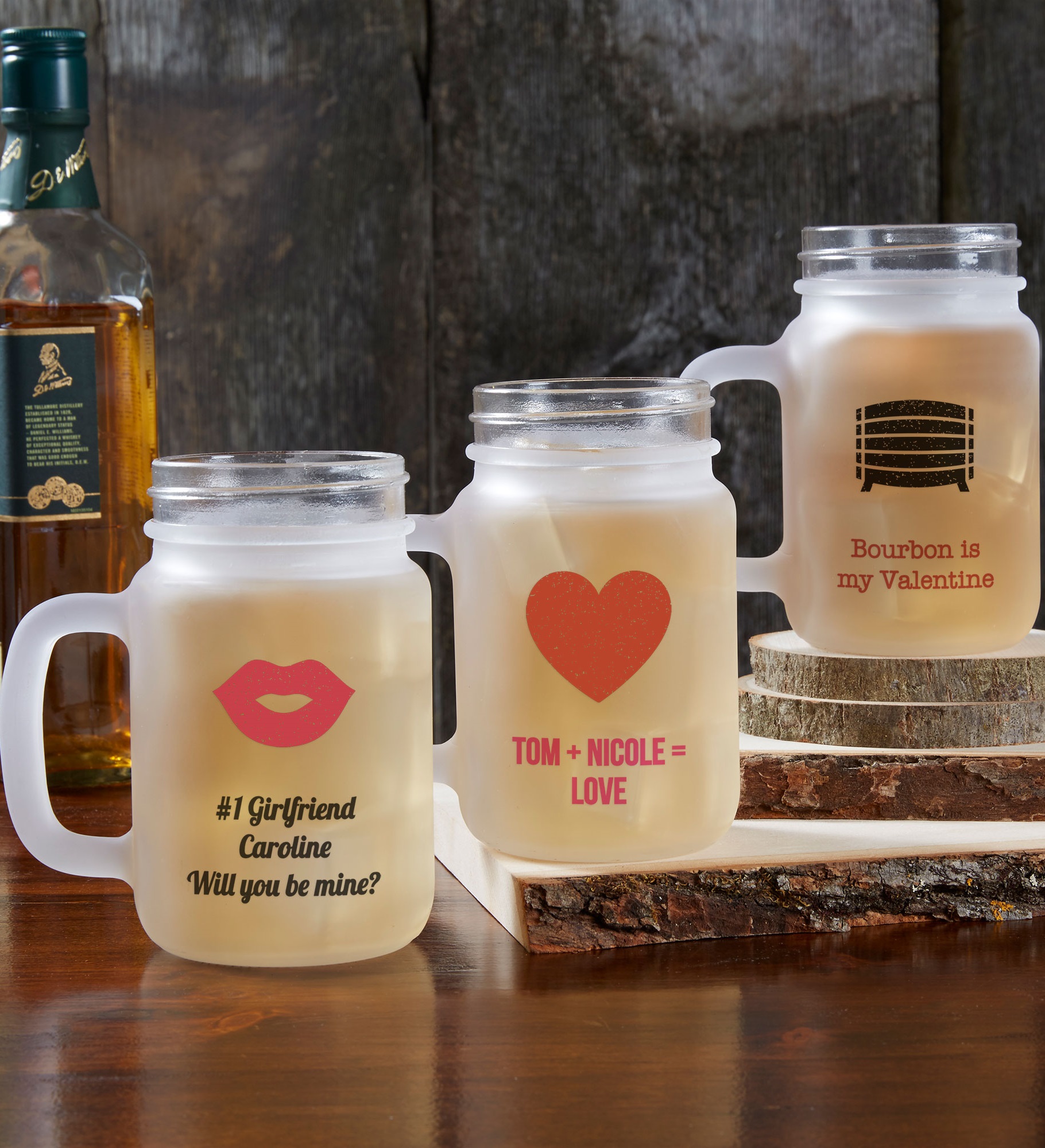 Choose Your Icon Valentine's Day Personalized Mason Jar Glass